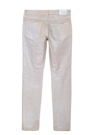 PURPLE BRAND Low Rise Skinny Jean Sand Iridescent Pearl