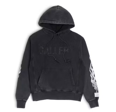 Gallery Dept. Flames Hoodie Black