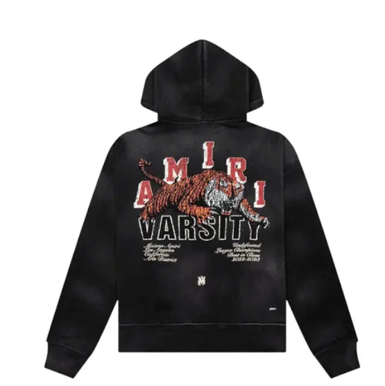 AMIRI Vintage Tiger Varsity Hoodie Black