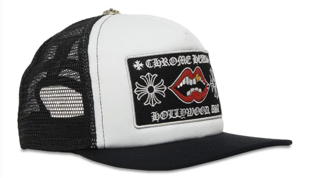 Chrome Hearts Chomper Hollywood Trucker Hat Black/White
