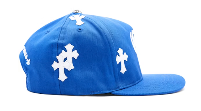 Chrome Hearts Cross Patch Baseball Hat Blue
