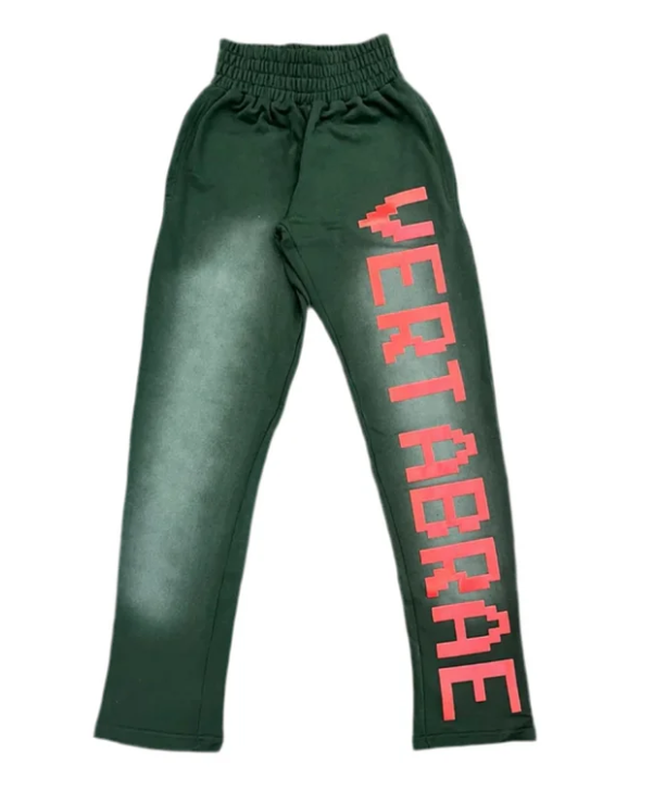 Vertabrae Logo Sweatpants Green Red