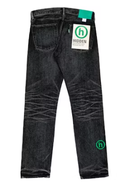 Hidden NY Hand Distressed Denim Washed Black