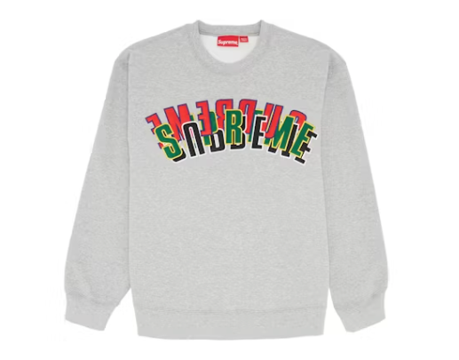 Supreme Stacked Crewneck Heather Grey