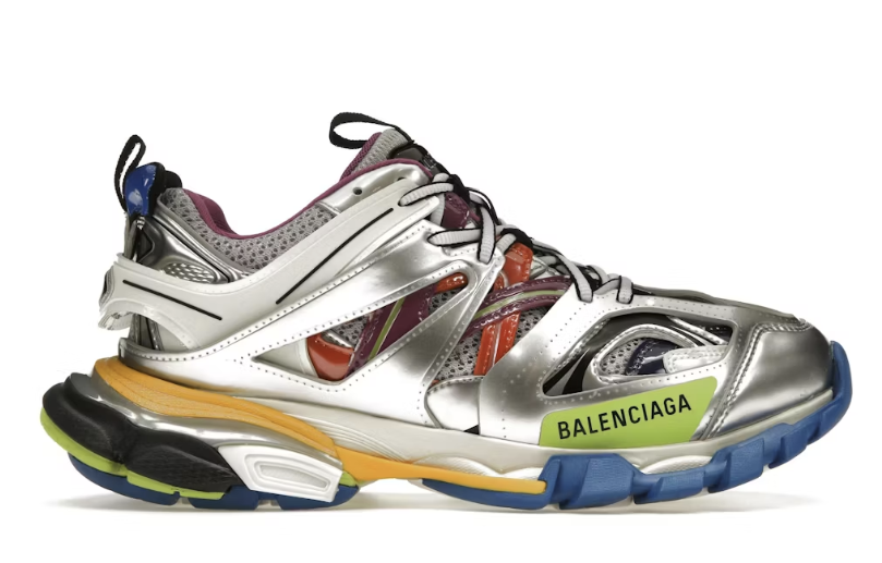 Balenciaga Track Leather Free White Silver Multi