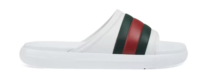 Gucci Web Slide Sandal White Green Red