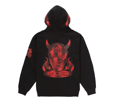 Supreme Demon Zip Up Hooded Sweatshirt Black