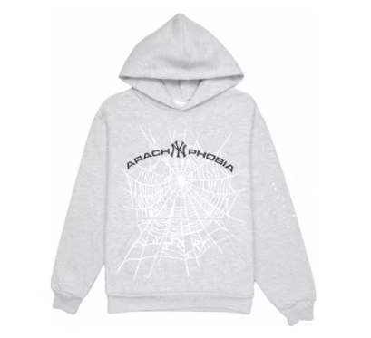 Sp5der Arach NY Phobia Hoodie Ash Grey