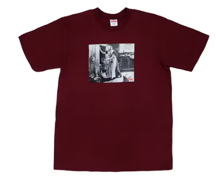 Supreme Mike Kelley Hiding From Indians Tee Burgundy