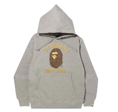 BAPE x OVO Pullover Hoodie Grey
