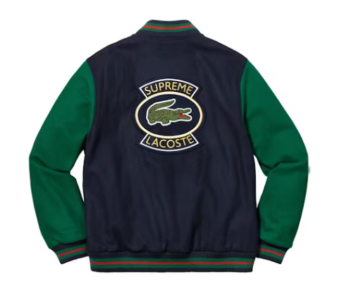 Supreme LACOSTE Wool Varsity Jacket