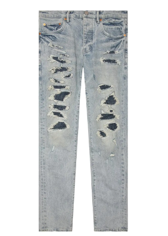 Purple Brand Full Repair Jeans Blue