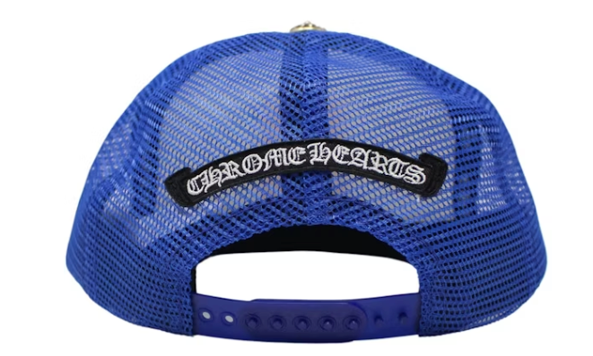 Chrome Hearts Eyechart Trucker Hat Blue/White/Red
