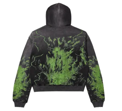 Vale Forever Nightmare Zip Up Hoodie Black/Green