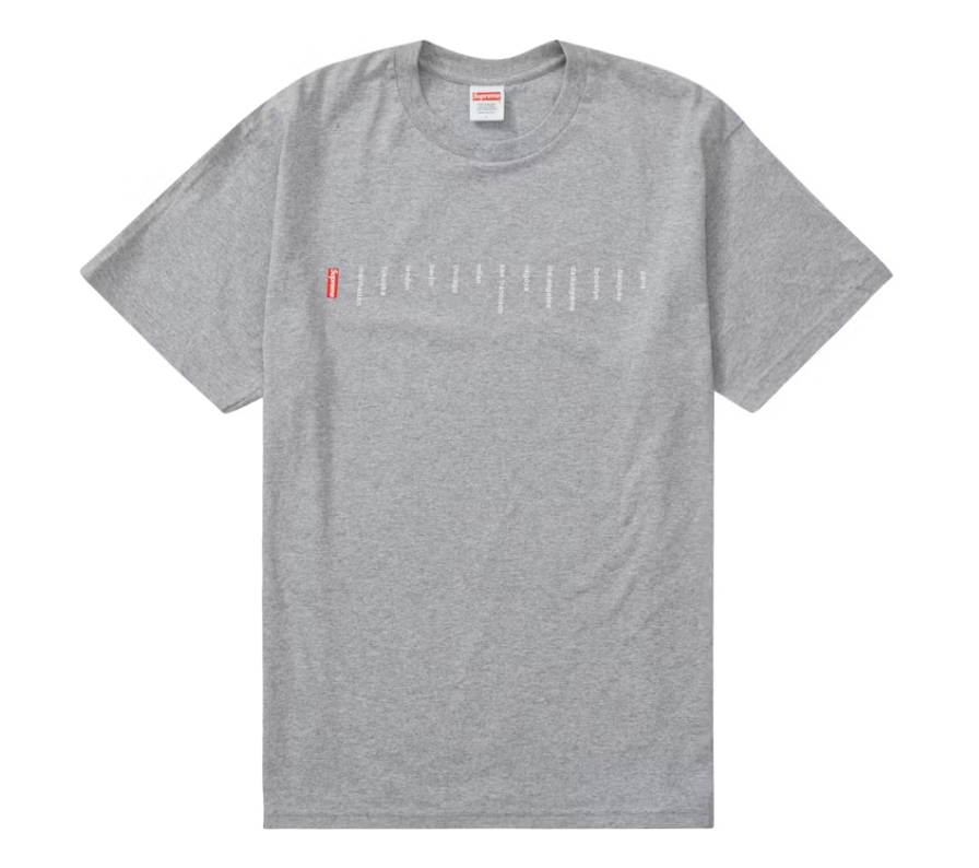 Supreme Location Tee Heather Grey