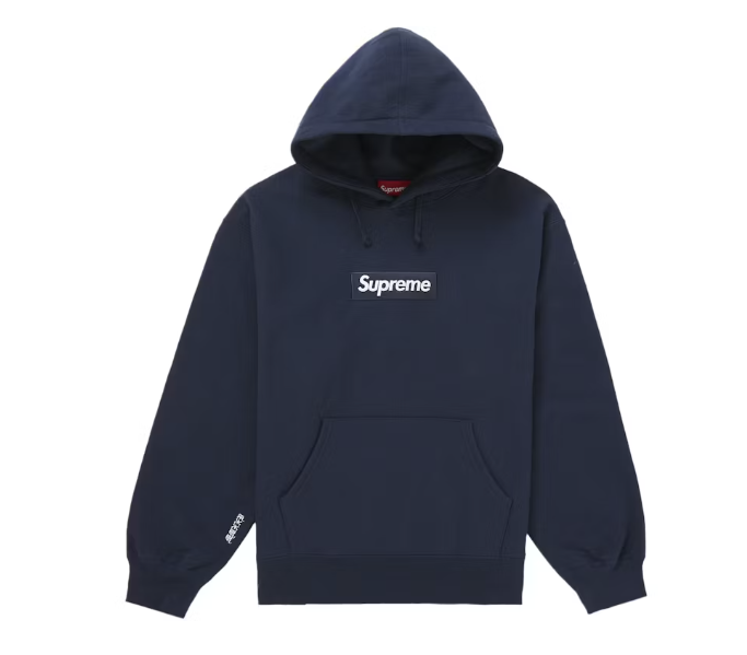 Supreme Box Logo Hooded Sweatshirt (FW25) Navy