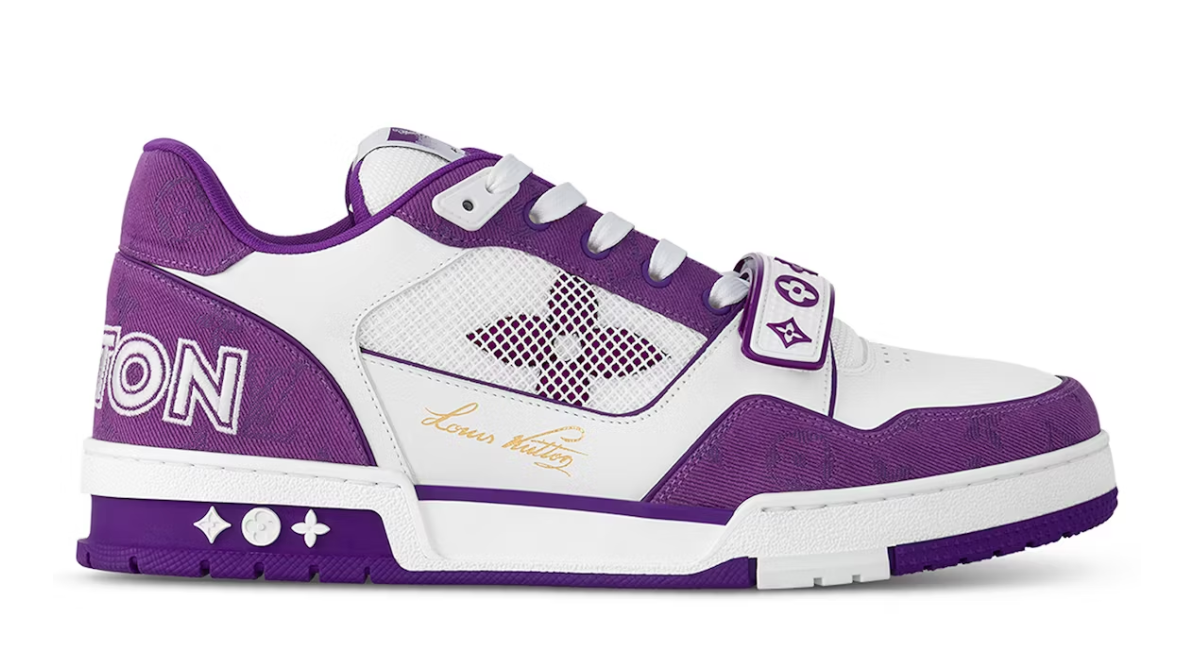 Louis Vuitton LV Trainer Monogram Strap White Purple