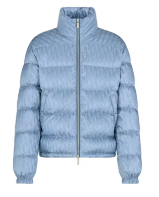 Dior Oblique Down Jacket Blue Technical Jacquard
