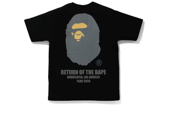 BAPE x Undefeated Ape Head Tee Black
