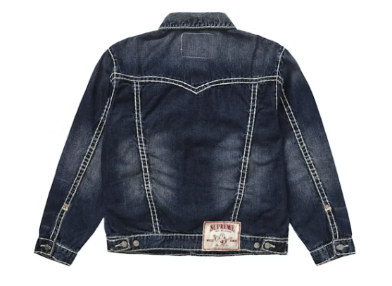 Supreme True Religion Denim Trucker Jacket Washed Blue