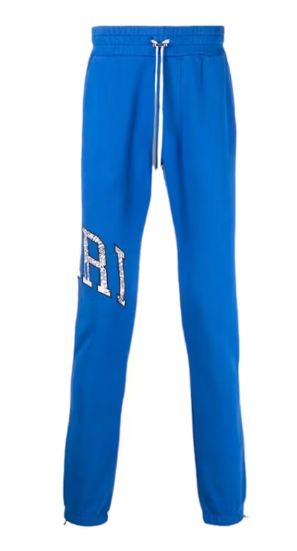 AMIRI Bandana Applique Sweatpants Blue