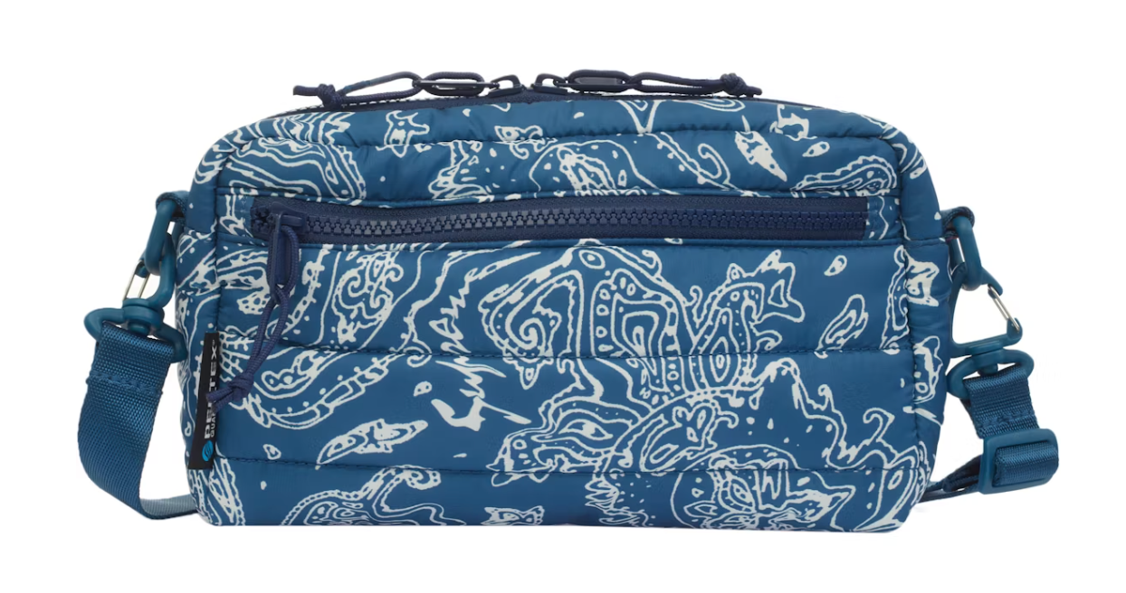 Supreme Puffer Side Bag Blue Paisley