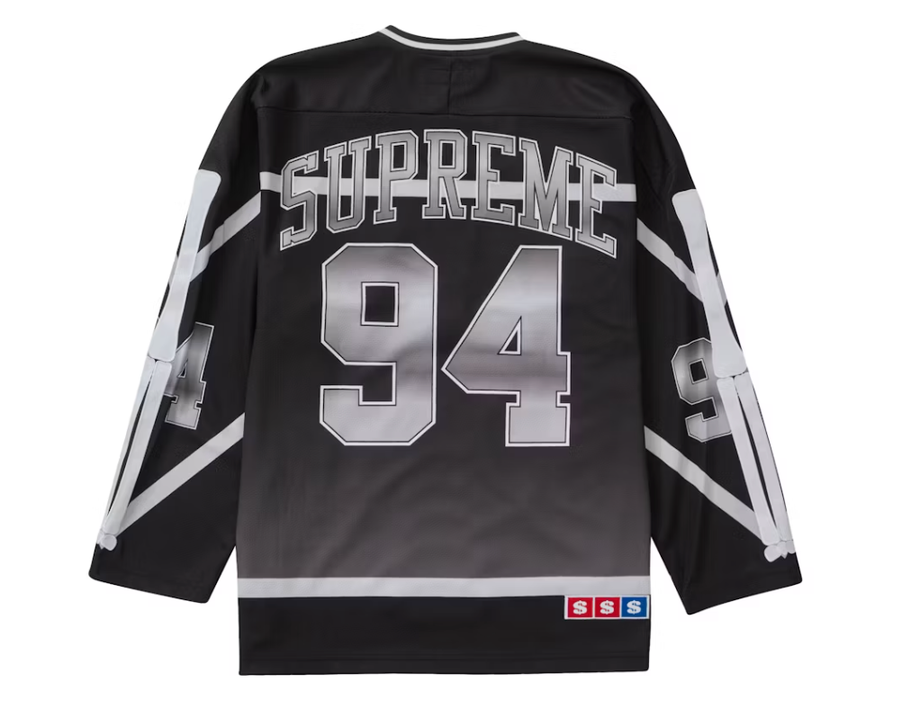 Supreme Bones Hockey Jersey Black