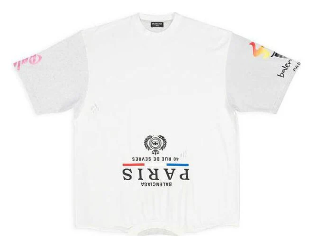Balenciaga Paris Upside Down Oversized T-Shirt