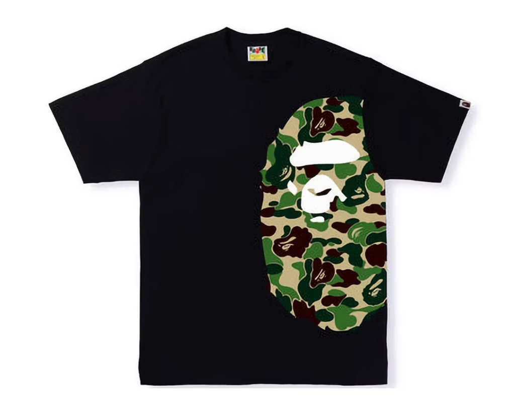 BAPE ABC Camo Side Big Ape Head Tee Black/Green