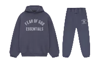 Fear of God Essentials Fleece Hoodie & Sweatpants Marine