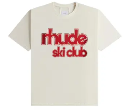 Rhude Ski Club Tee Vintage White