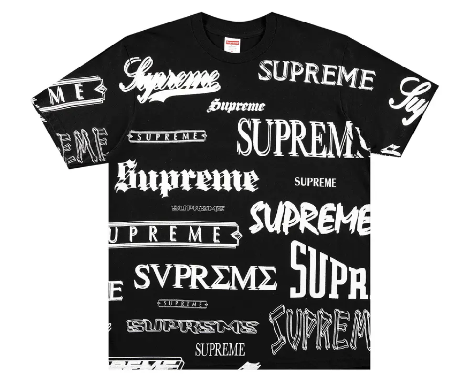 Supreme Multi Logo Tee Black