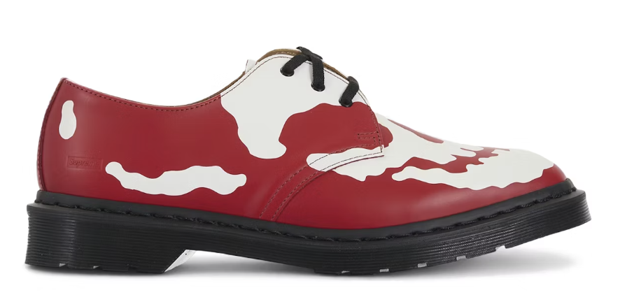 Dr. Martens 1461 3-Eye Shoe Supreme Skull Red White