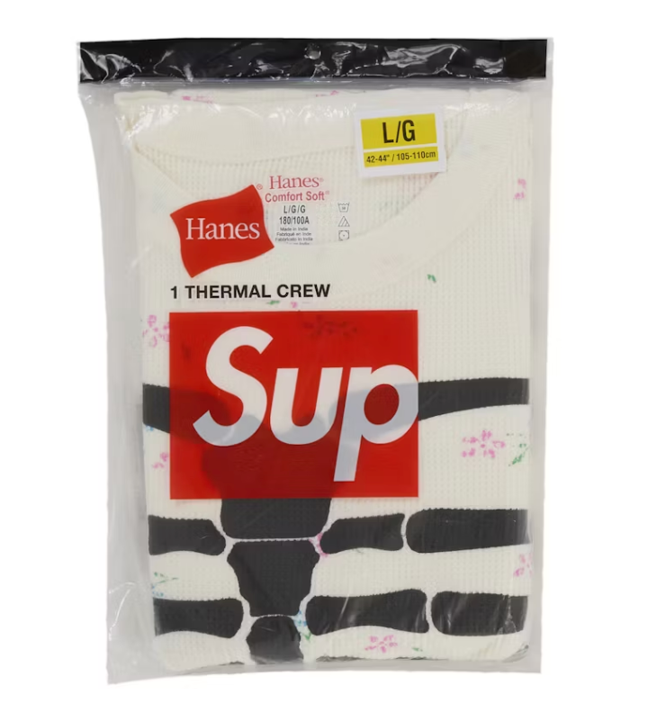 Supreme Hanes Bones Thermal Crew FW25 (1 Pack) Floral