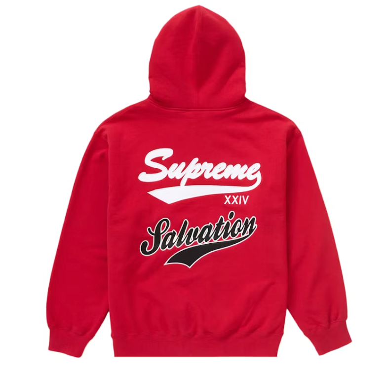 Supreme Salvation Zip Up Hooded Sweatshirt Red