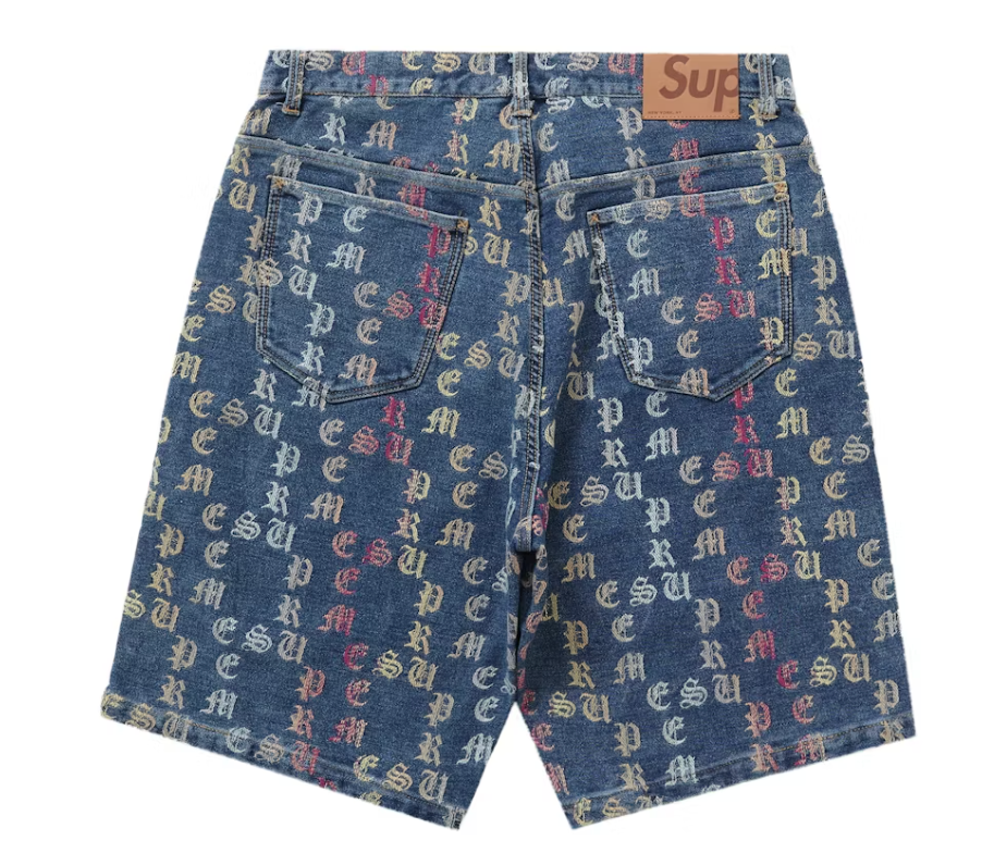 Supreme Gradient Jacquard Denim Short Blue
