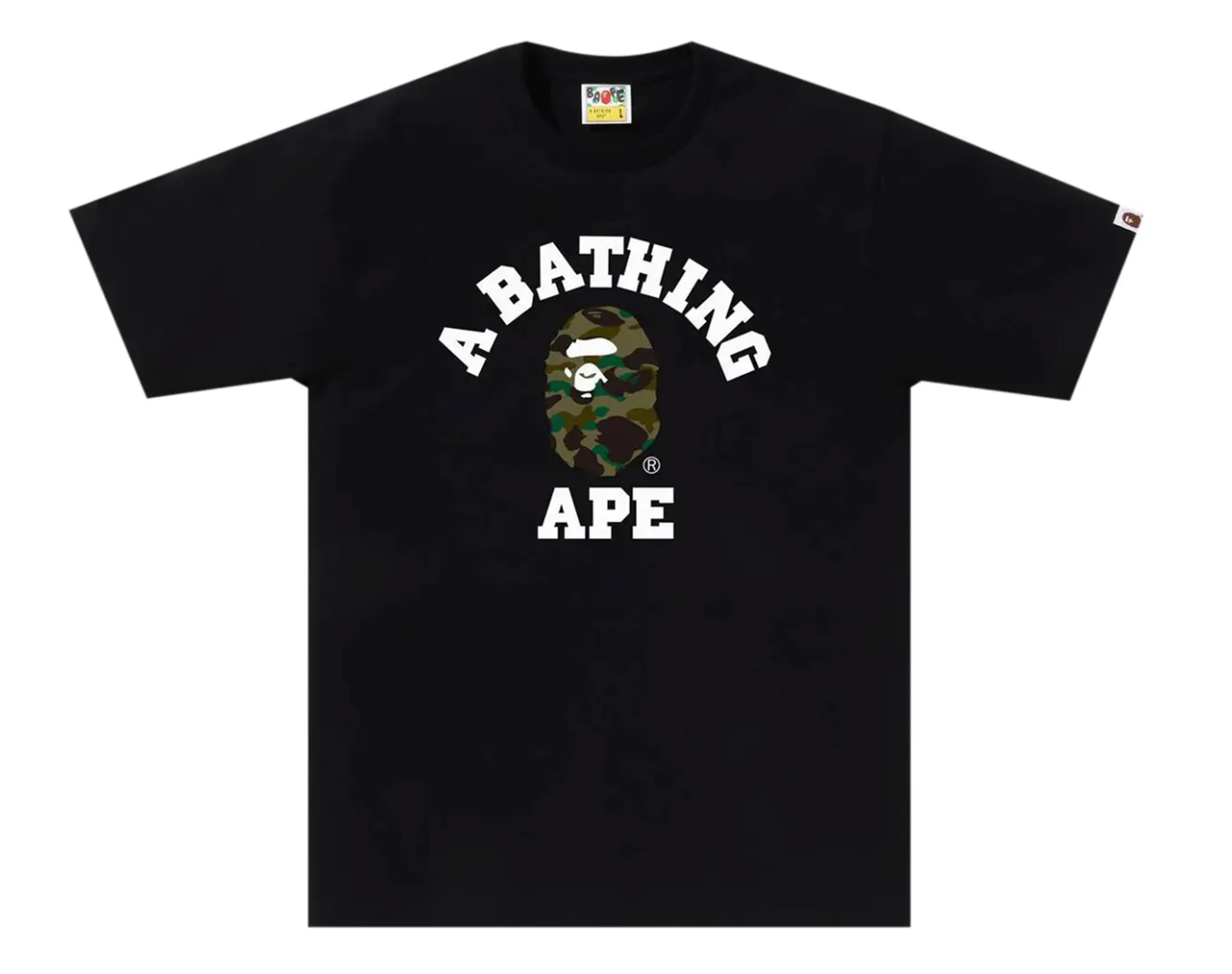 BAPE 1st Camo College Tee Black/Green