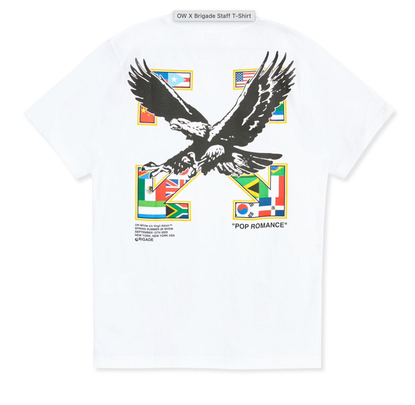 Off- White OW X Brigade Staff T-Shirt White