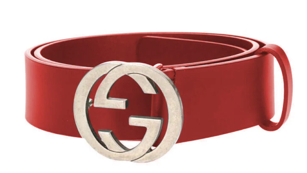 Gucci Interlocking G Belt Buckle Red