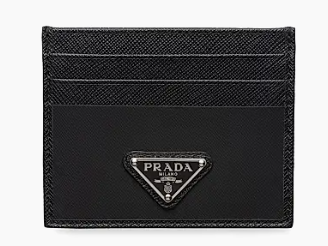 Prada Re-Nylon Saffiano Leather Card Holder