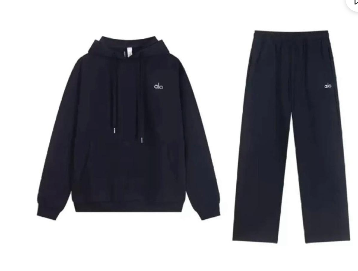Alo Accolade Hoodie & Sweatpants Set Black