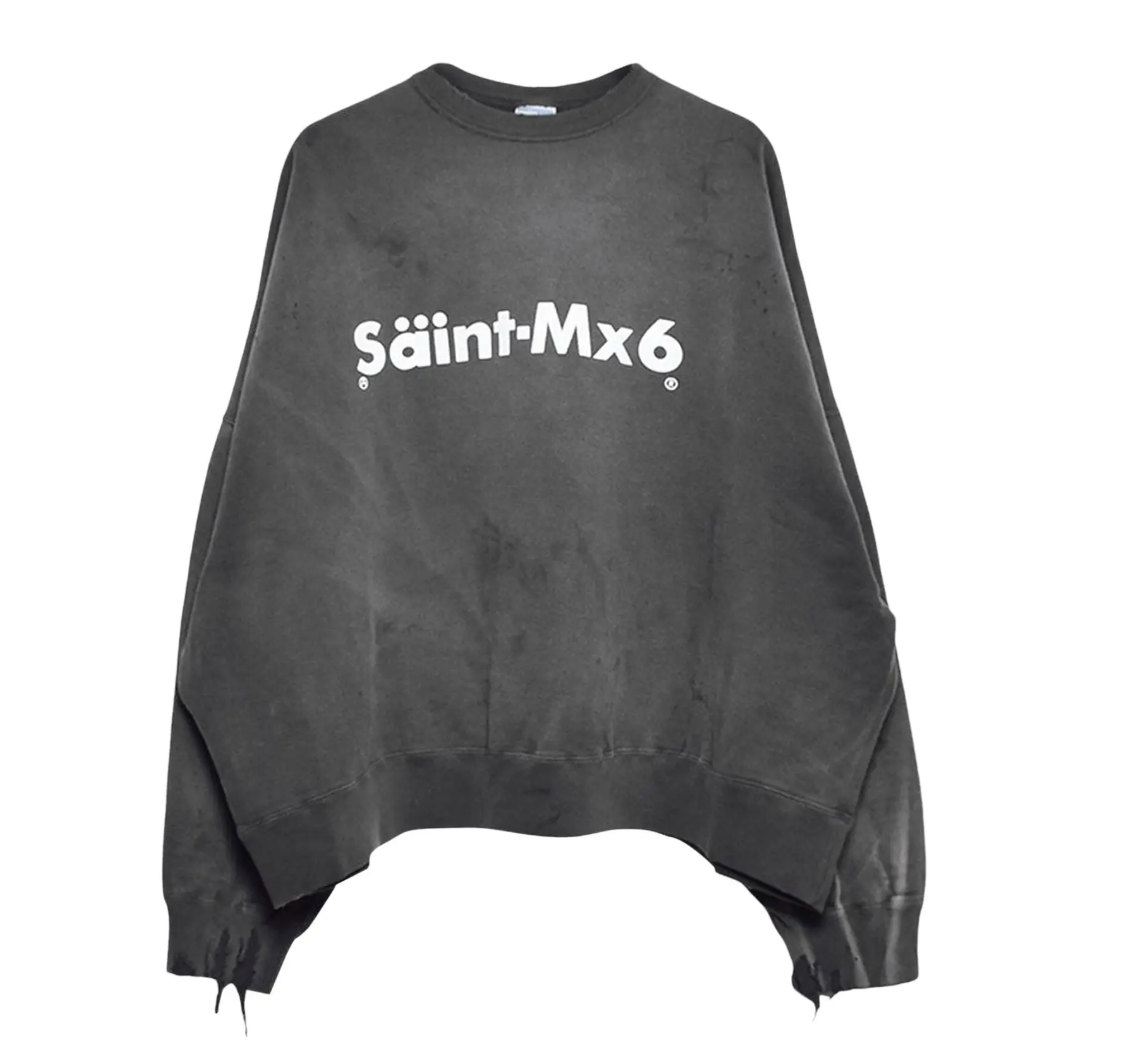 SAINT Mxxxxxx Chaos Crewneck Charcoal