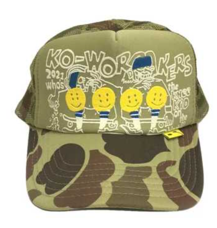 Kapital Smiley Mesh Trucker Hat Camo