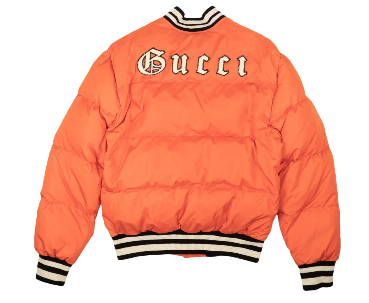 Gucci Yankees Goose Down Bomber Jacket Orange
