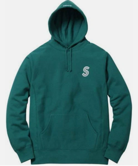 Supreme Reflective S Logo Hooded Sweatshirt Teal