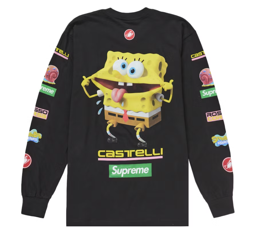 Supreme SpongeBob/Castelli Racing L/S Tee Black