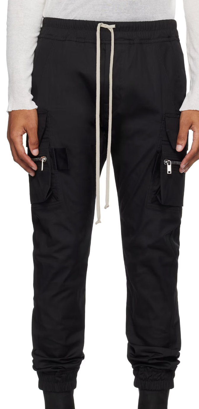 Rick Owens Porterville Mastodon Cargo Pants Black