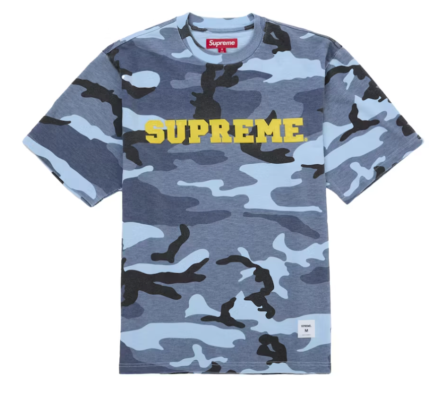 Supreme Collegiate Appliqué S/S Top Blue Camo