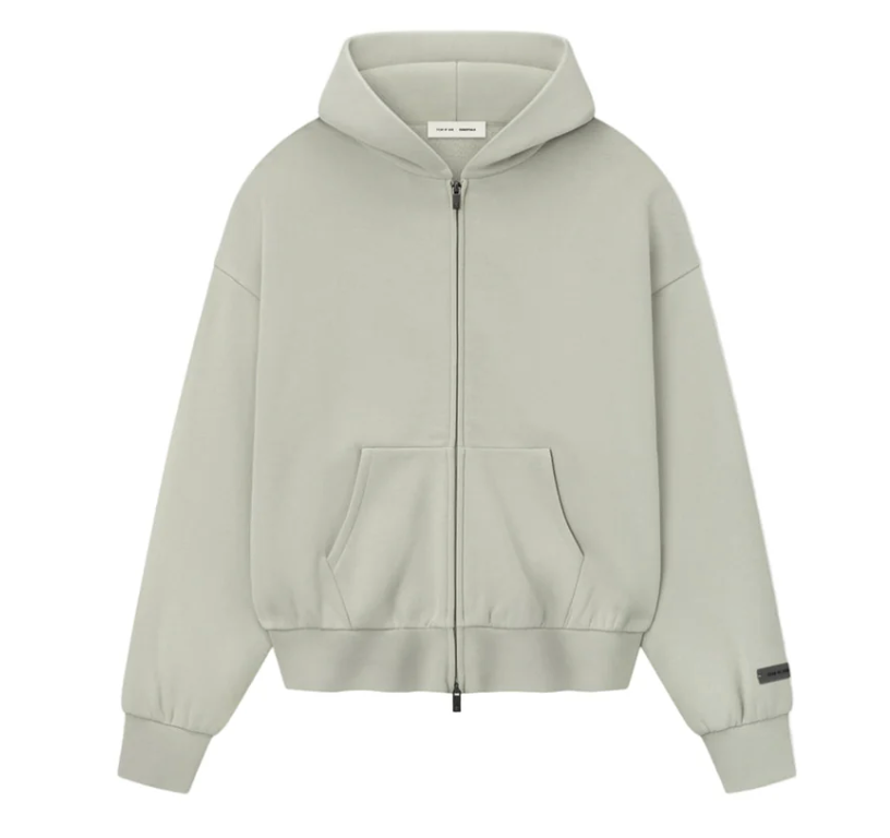 Fear of God Essentials Classic Full Zip Hoodie Abbey Stone