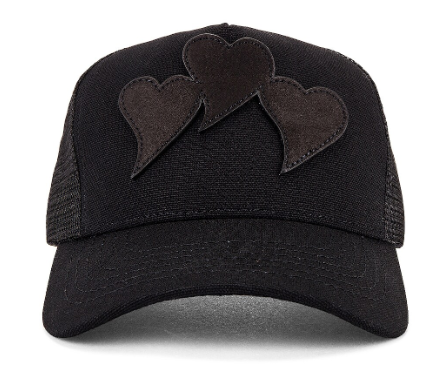 Amiri 3 HeartsTrucker Hat Black